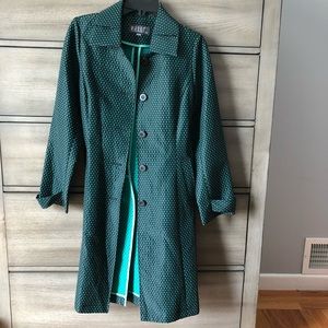 Wanko Green Polka Dot Trench Coat